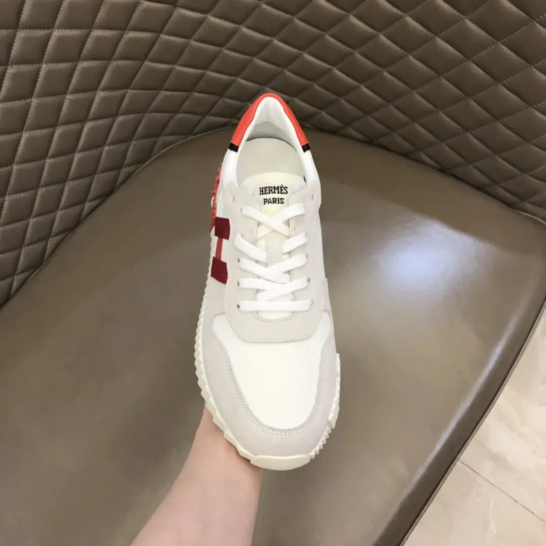 Hermès Paris White Red Sneakers