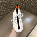 Hermes White Black Orange Sneakers