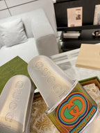 Gucci GG White Green Red Slides