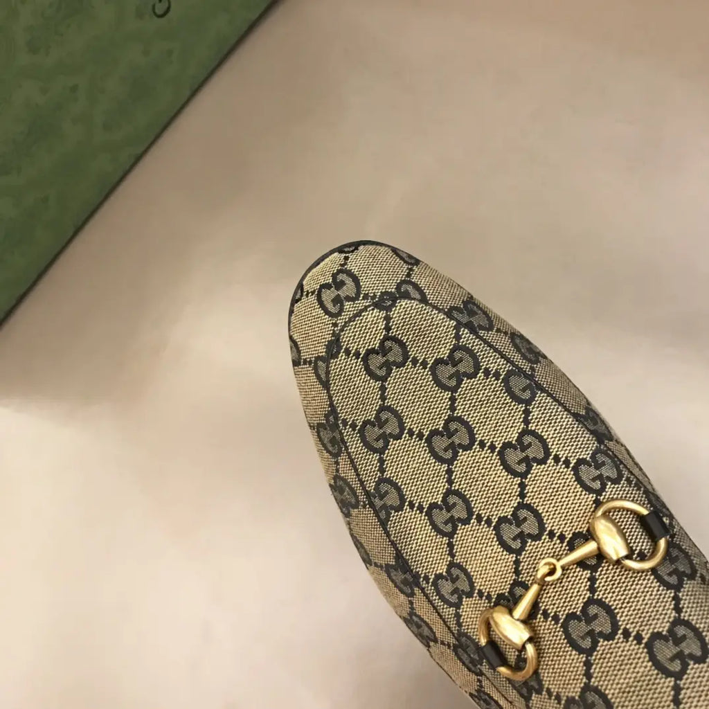 Gucci GG Supreme Beige Brown Mules