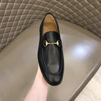 Gucci Horsebit Black Gold Loafers