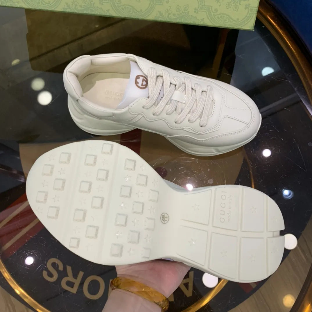 Gucci Logo Teddy Bear White Sneakers