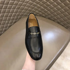 Gucci Horsebit Gold Chain Black Loafers