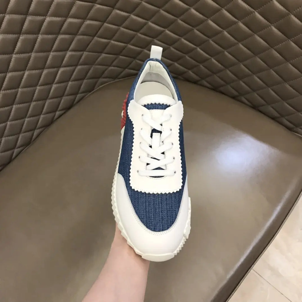 Hermes Blue White Sneakers