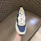 Hermes Denim Blue White Sneakers