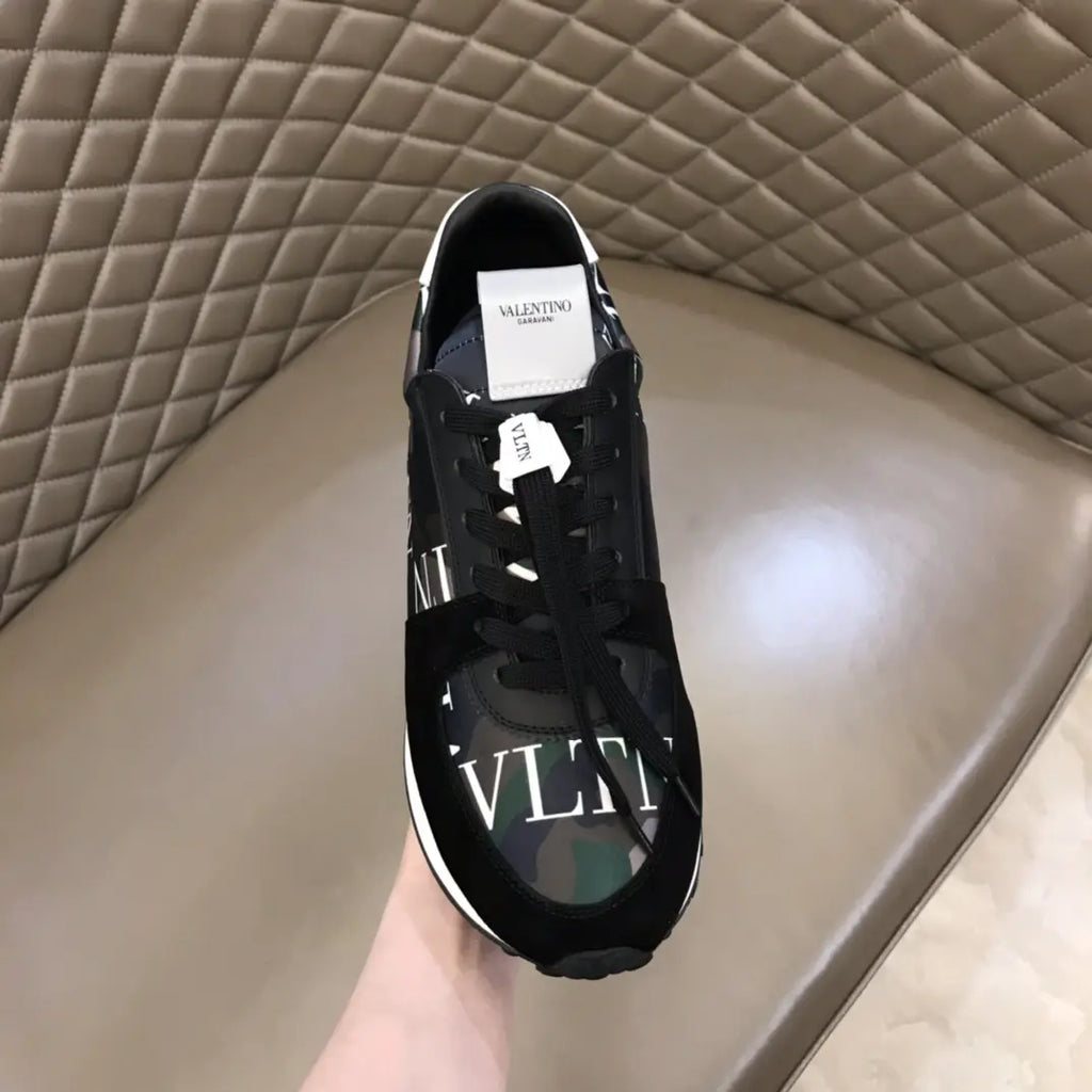 Valentino Black Camo Green White Sneakers