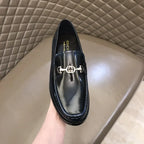 Gucci Horsebit Patent Navy Blue Loafers