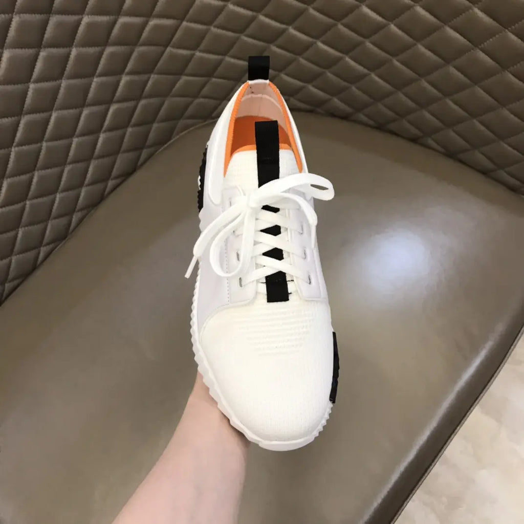 Hermes Bouncing White Black Orange Sneakers