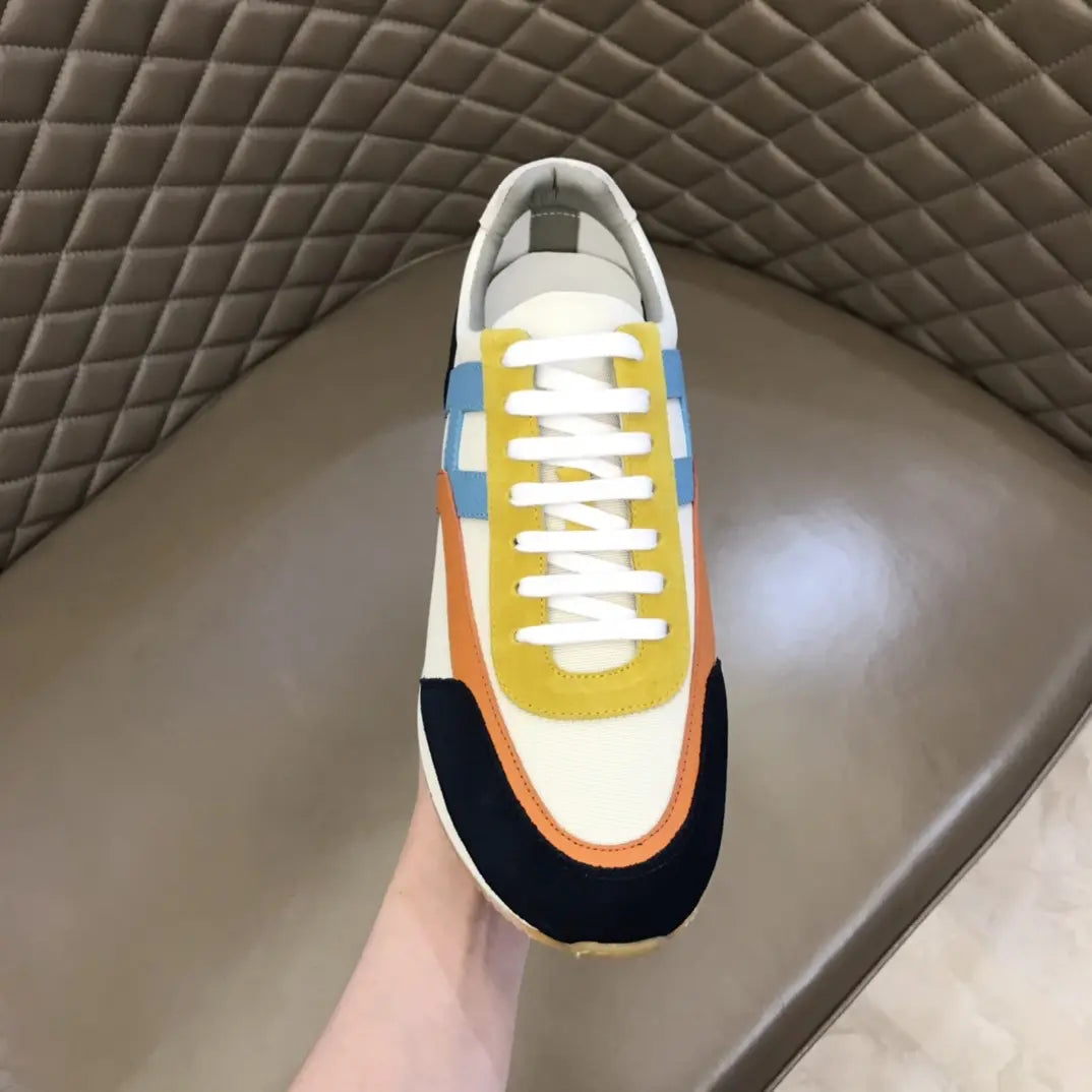 Hermès Black White Blue Yellow Orange Sneakers