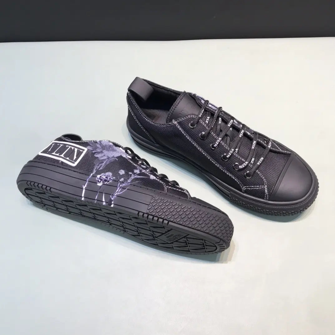 Valentino VLTN Black White Splatter Sneakers