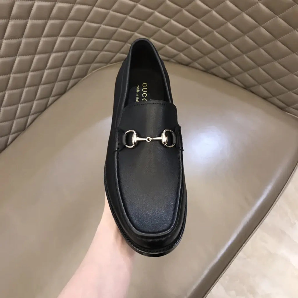 Gucci Horsebit Moccasin Black Leather Loafers