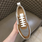 H Suede Mesh Brown White Sneakers