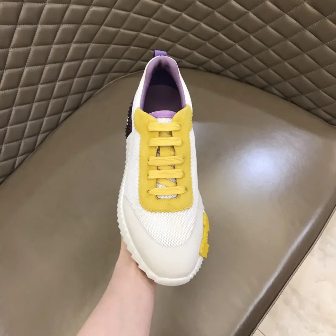 Hermes Bouncing White Yellow Purple Sneakers