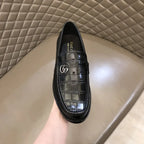 Gucci GG Horsebit Black Crocodile Loafers