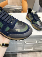 Valentino Garavani Camo Green Navy Burgundy Sneakers