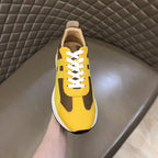 Hermes Yellow Brown Black White Sneakers