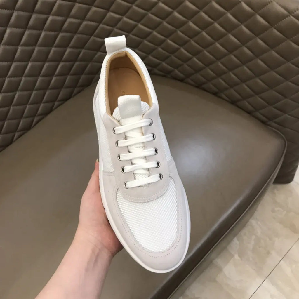Hermes Paris White Light Gray Sneakers