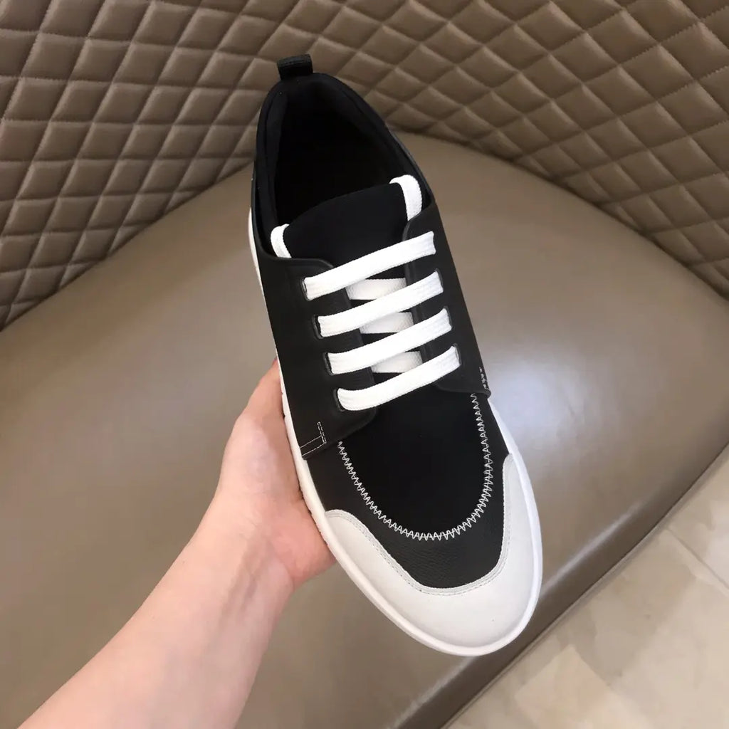 Hermes Paris Black White Sneakers