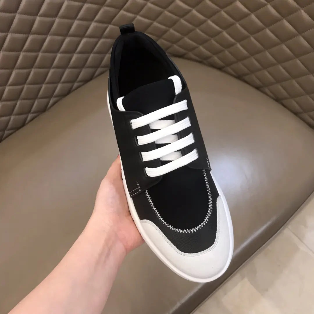 Hermes Paris Black White Sneakers