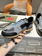 Valentino Rockrunner Camo Grey Black Sneakers