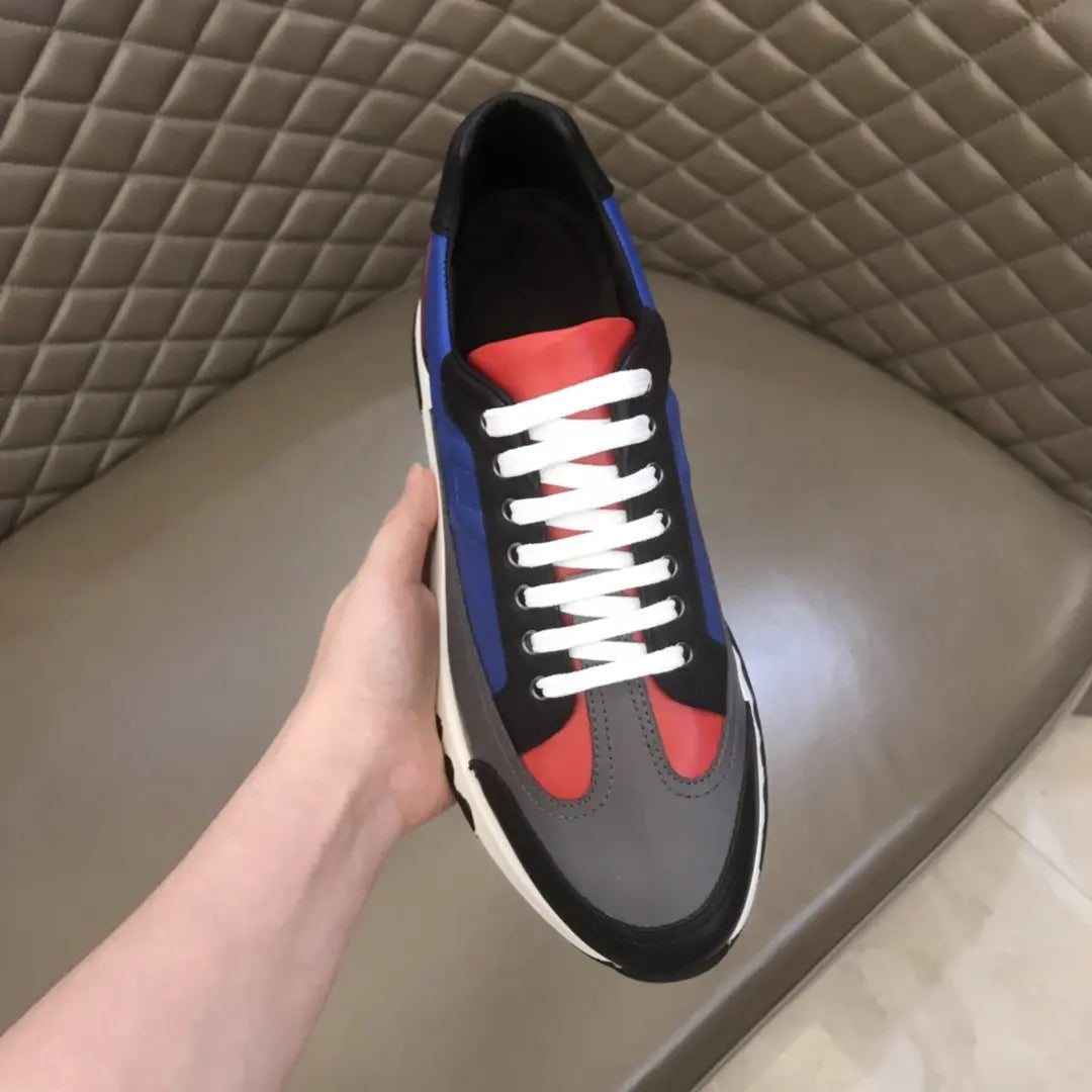 Hermes Blue Black Red Grey Sneakers