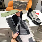 Valentino Rockrunner Black Grey Camo Sneakers