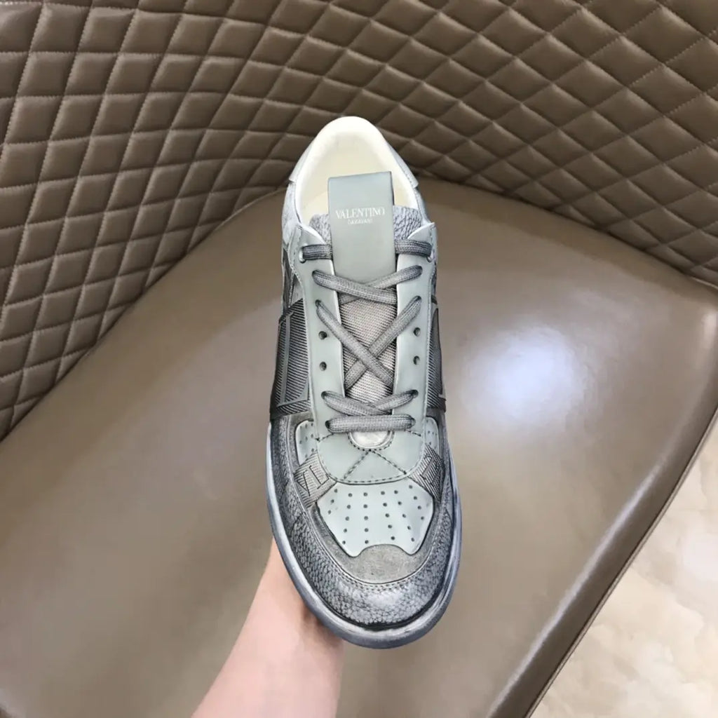 Valentino Garavani Light Grey Metallic Sneakers