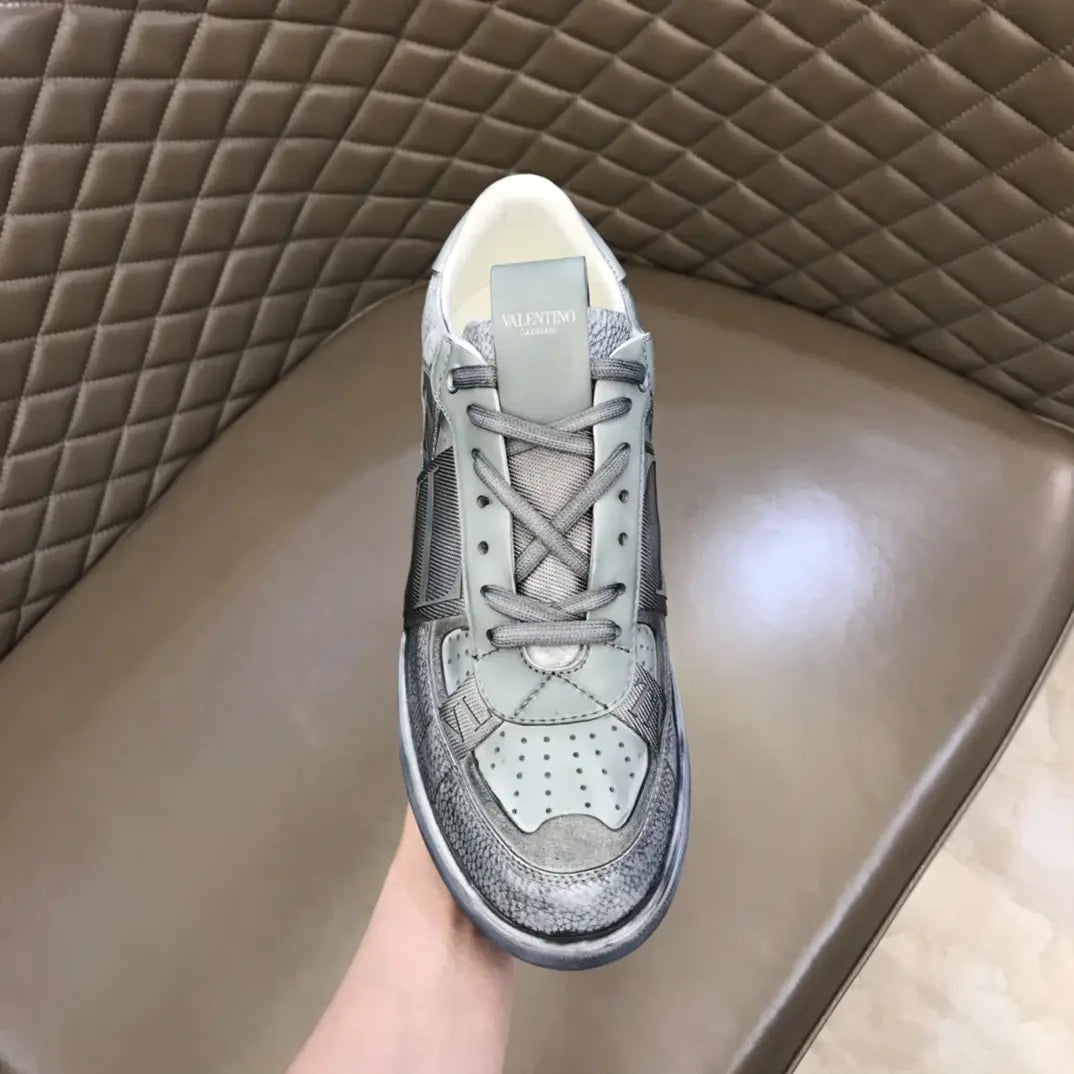 Valentino Garavani Light Grey Metallic Sneakers