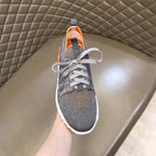 Hermes Grey Orange White Sneakers