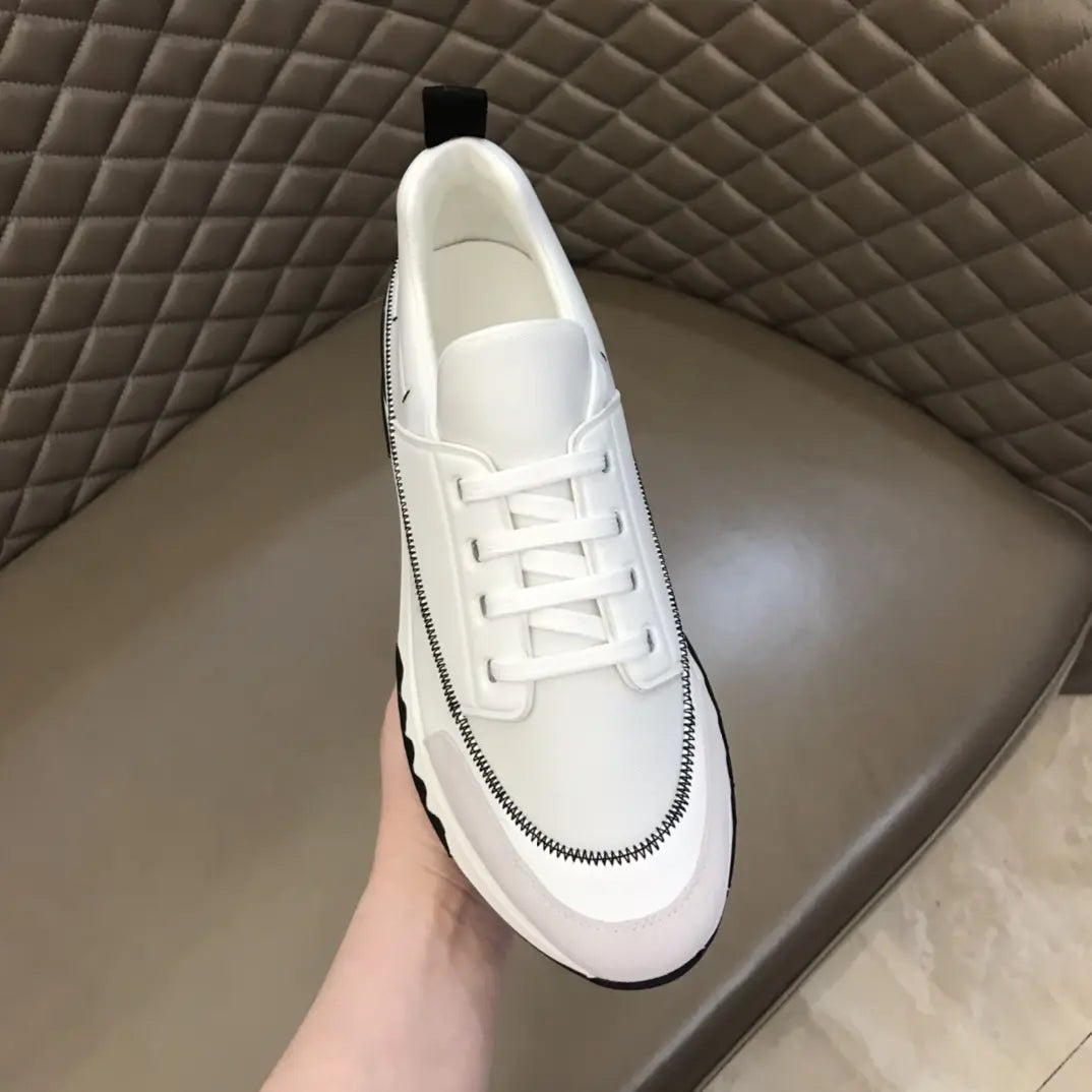 Hermes Paris White Black Sneakers