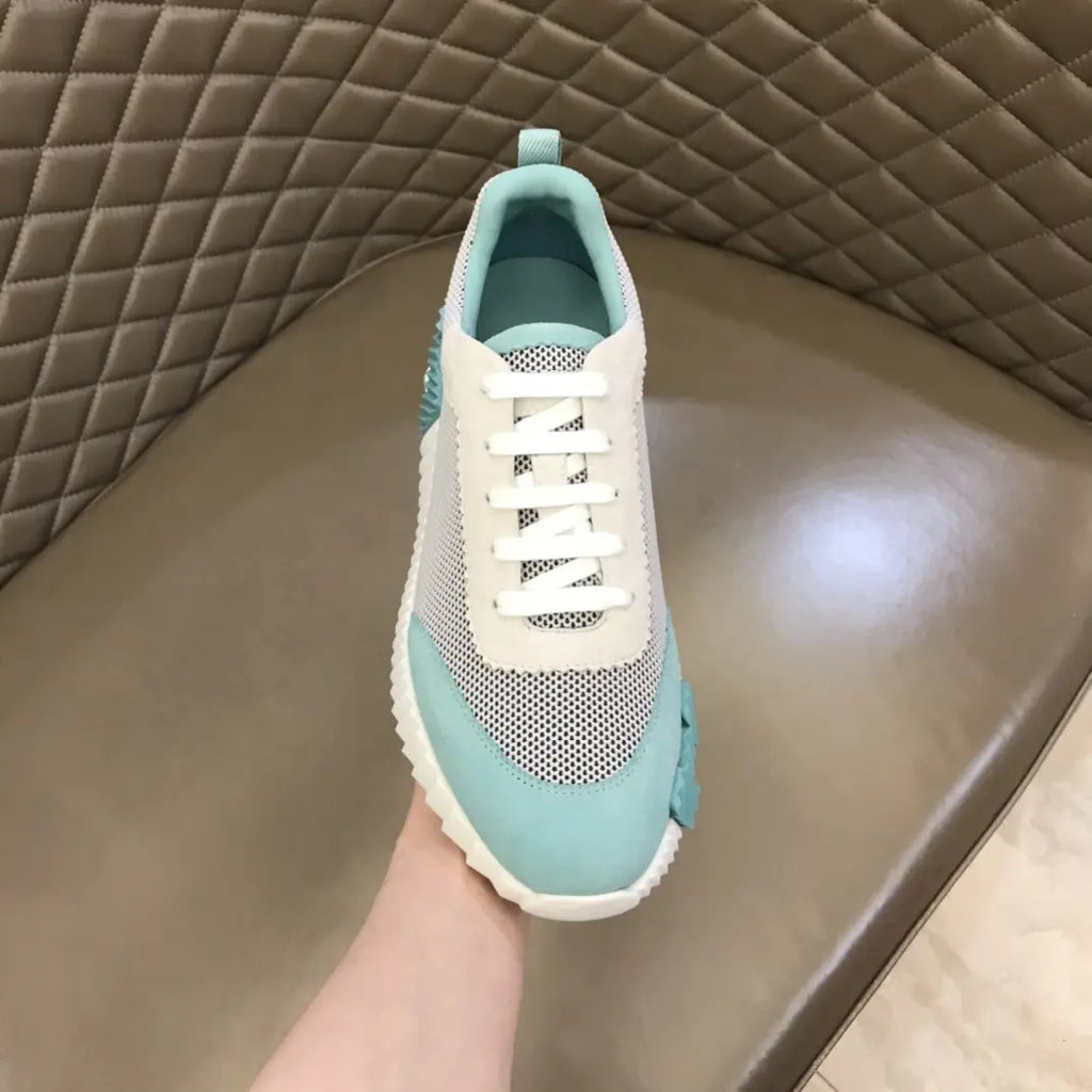 Hermes Bouncing White Light Blue Sneakers