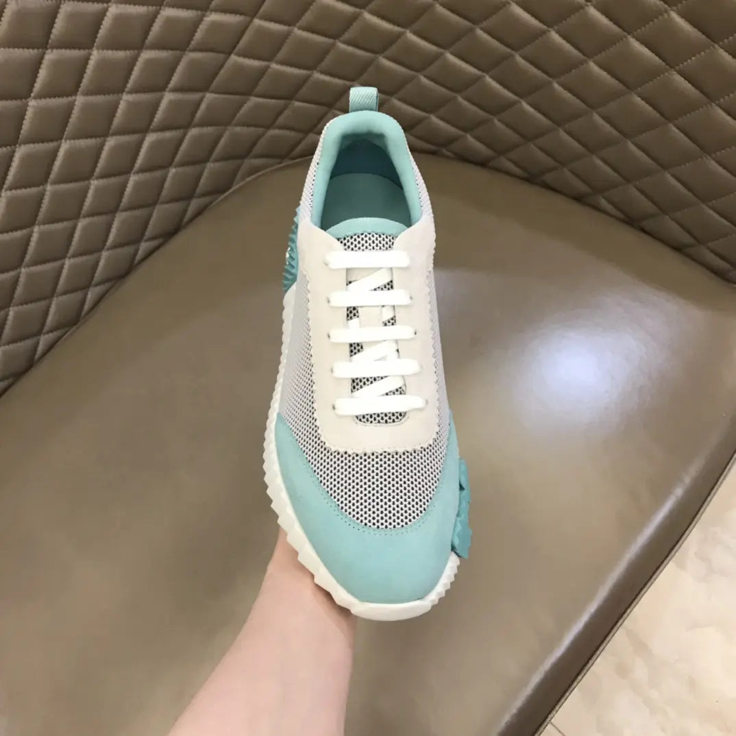 Hermes Bouncing White Light Blue Sneakers