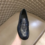 Gucci GG Blue Patent Leather Loafers