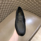 Gucci Black Leather Penny Loafers