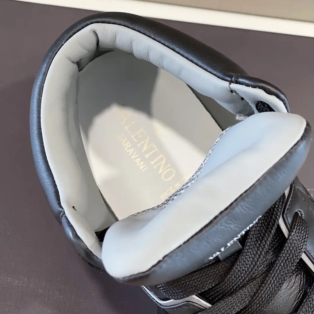 Valentino Black Grey High Top Sneakers