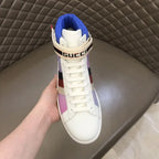 Gucci High Top White Blue Red Sneakers