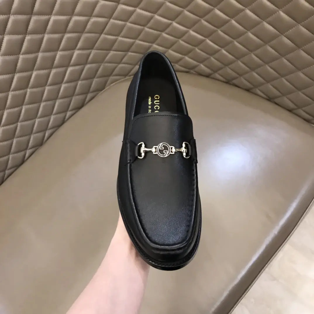 Gucci Horsebit Black Leather Loafers