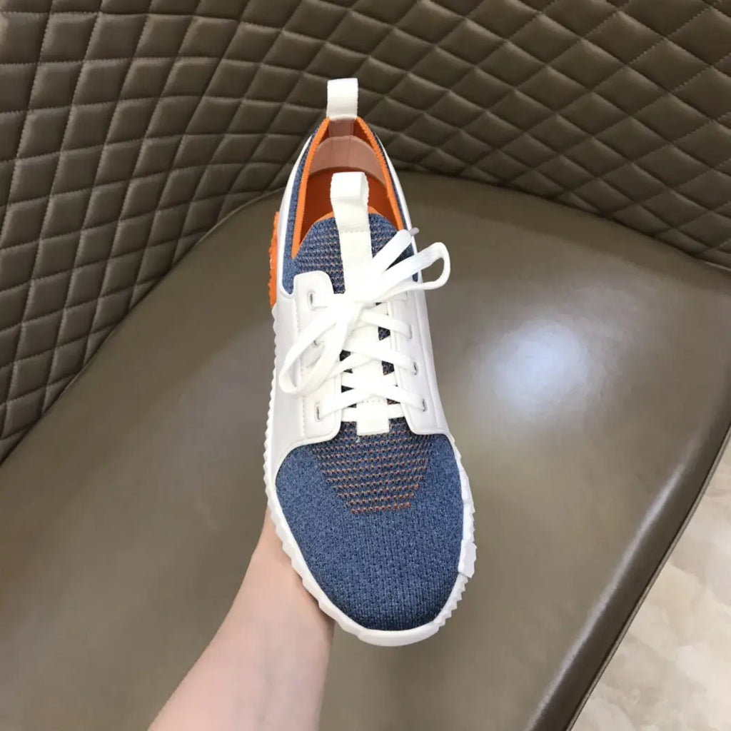 Hermes Paris White Blue Orange Sneakers