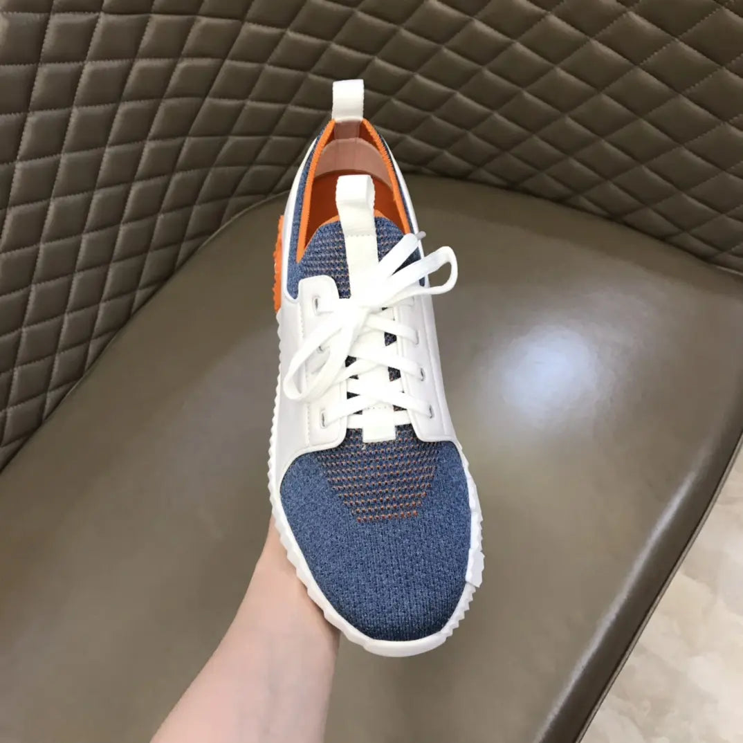 Hermes Paris White Blue Orange Sneakers