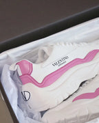 Valentino Garavani White Pink Sneakers