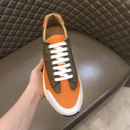 Hermes Olive Green Orange Blue White Sneakers