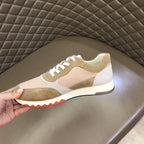 Hermès Beige Light Pink Orange Sneakers