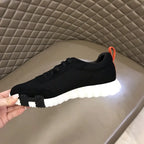Hermes Paris Black White Orange Sneakers