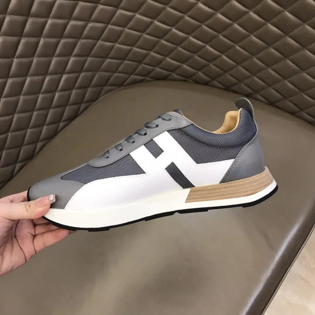 Hermes Grey White Black Sneakers