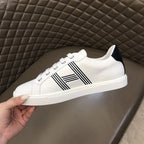 Hermes H Stripe White Black Sneakers