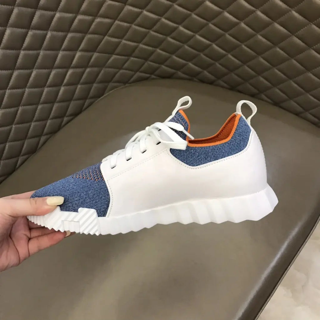 Hermes Paris White Blue Orange Sneakers