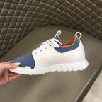 Hermes Paris White Blue Orange Sneakers