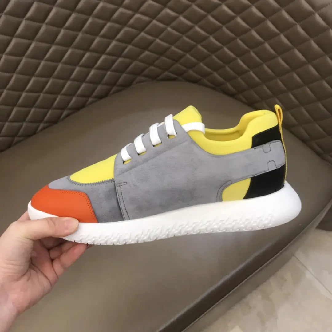 Hermes Grey Yellow Orange Black Sneakers
