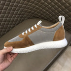 H Suede Mesh Brown White Sneakers