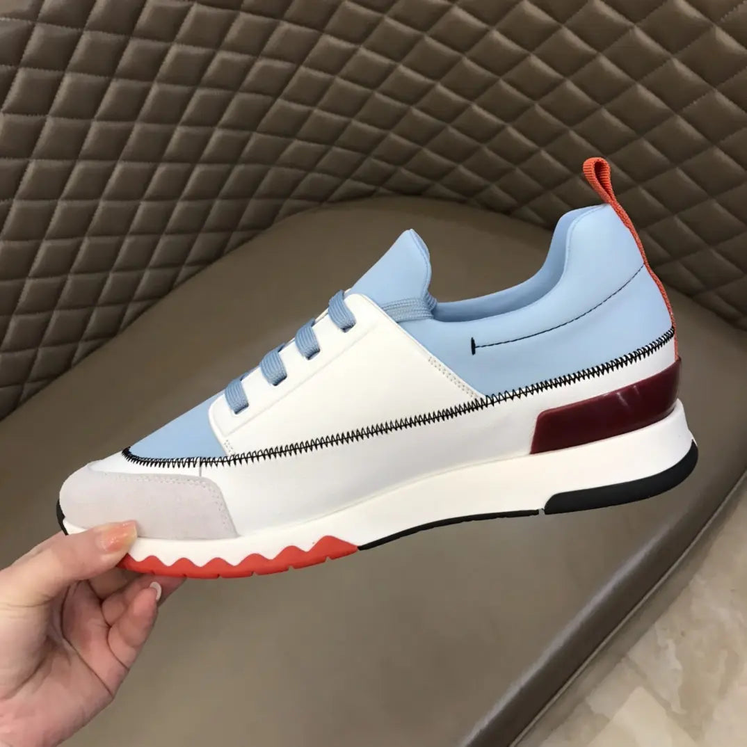 Hermes Light Blue White Red Black Sneakers